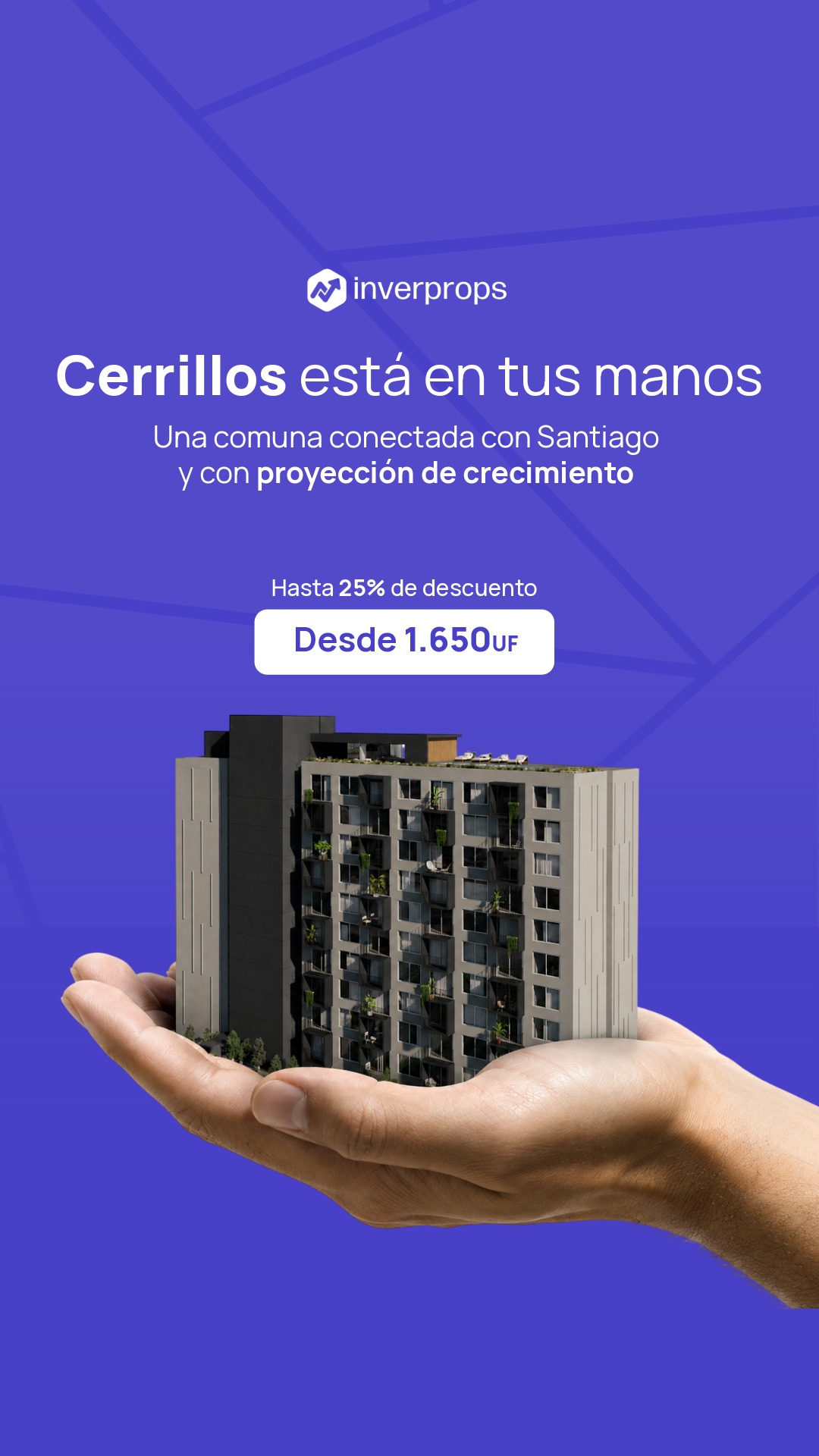 Creatividad de Inverprops para departamentos en Cerrillos